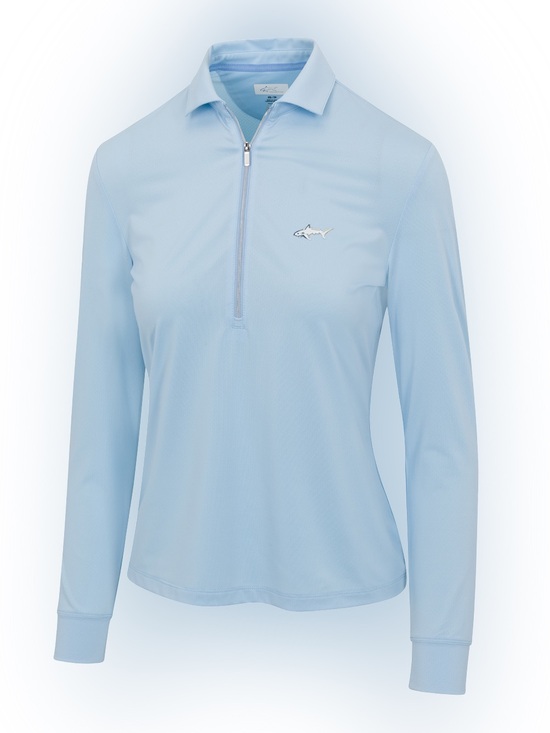 Greg Norman Collection Tops - Greg Norman Womens ML75 Elevate Half-Zip Long Sleeve Golf Polo